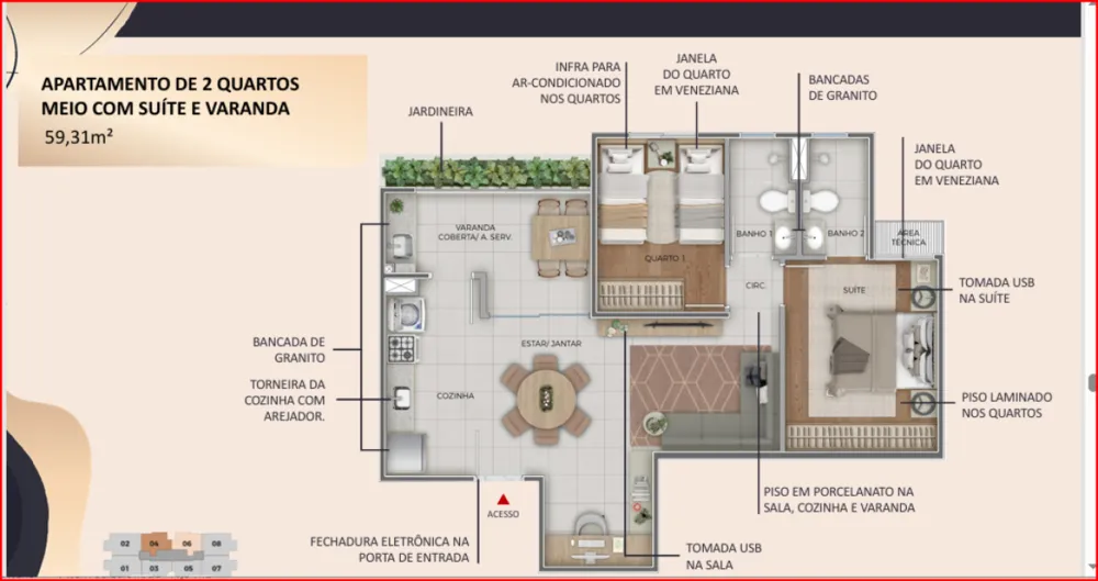 Apartamento, 2 quartos, 55 m² - Foto 12
