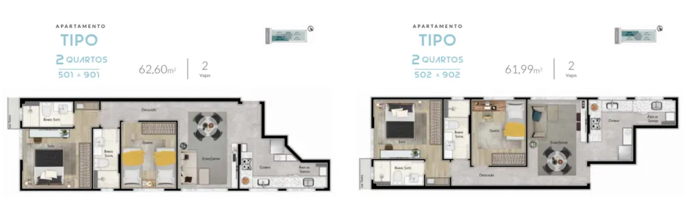 Apartamento, 2 quartos, 63 m² - Foto 10