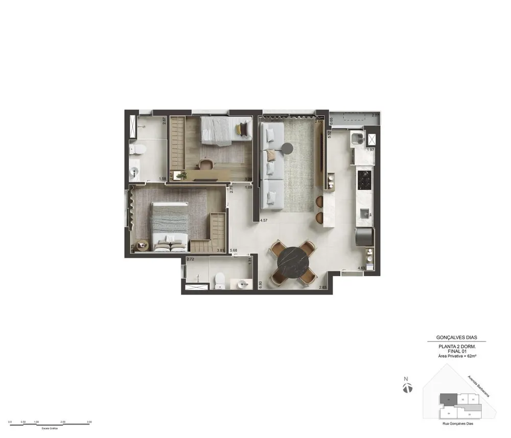 Apartamento, 2 quartos, 66 m² - Foto 18
