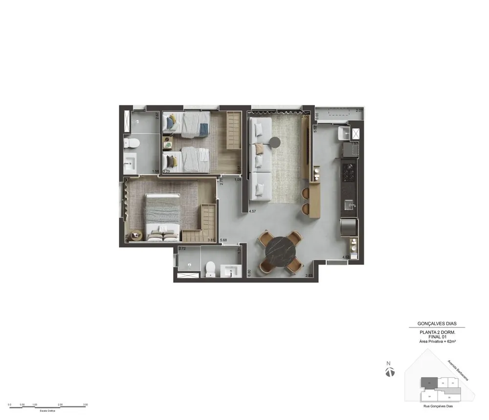 Apartamento, 2 quartos, 66 m² - Foto 19