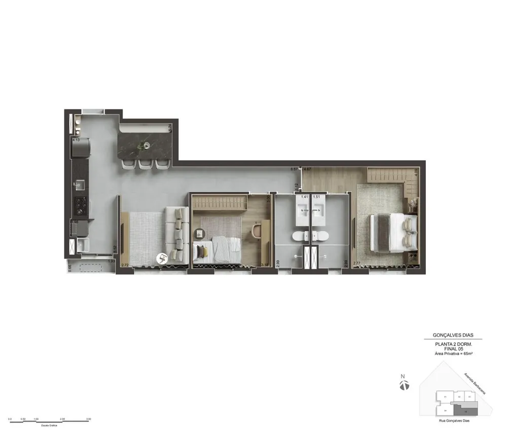 Apartamento, 2 quartos, 66 m² - Foto 17