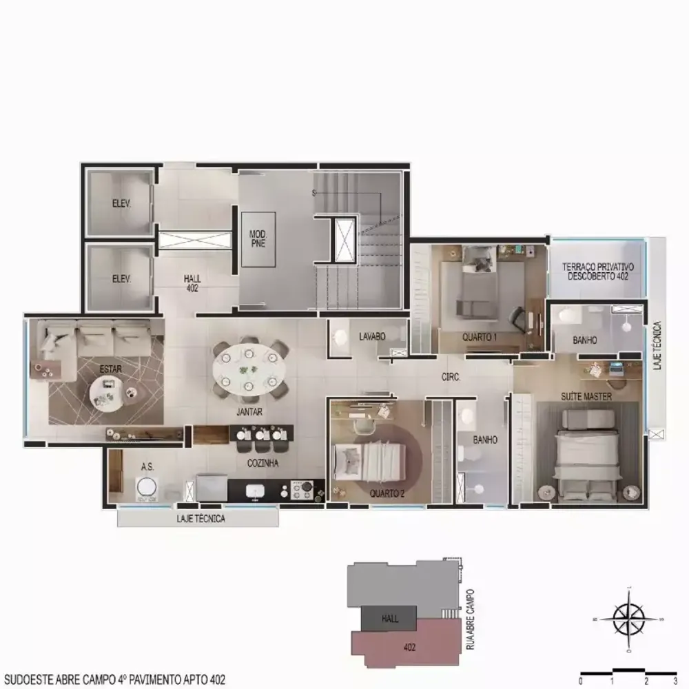 Apartamento, 4 quartos, 129 m² - Foto 1