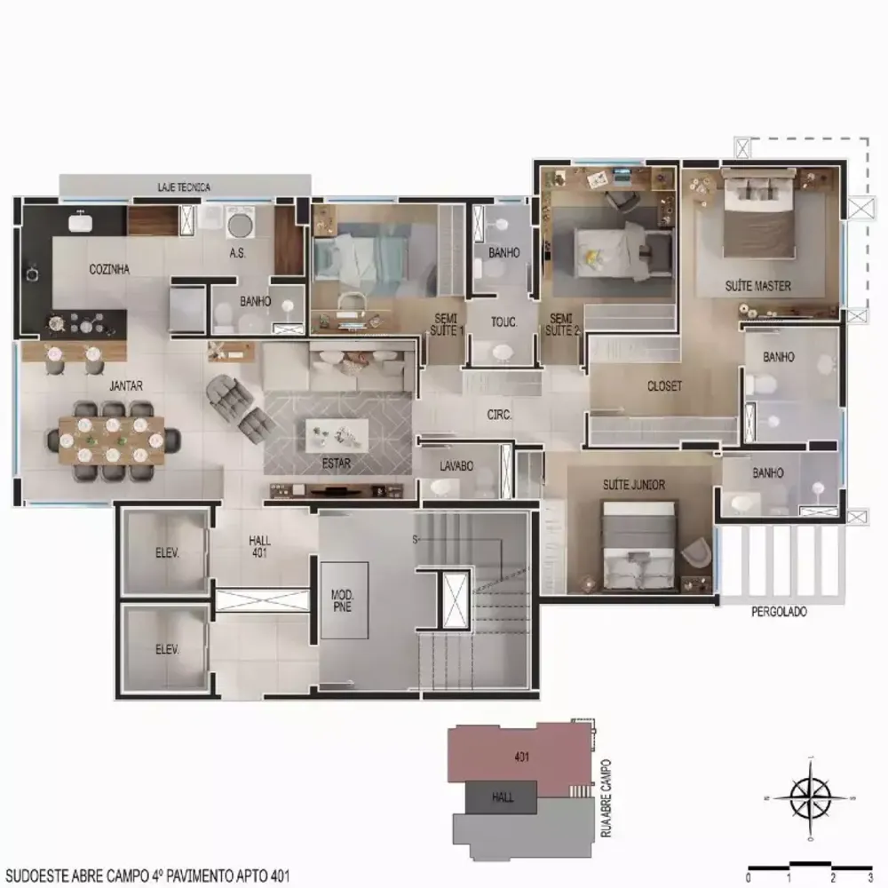 Apartamento, 4 quartos, 129 m² - Foto 12