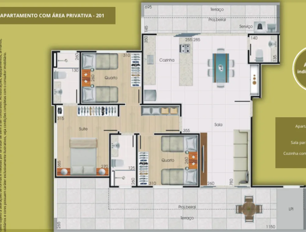 Apartamento, 3 quartos, 126 m² - Foto 1