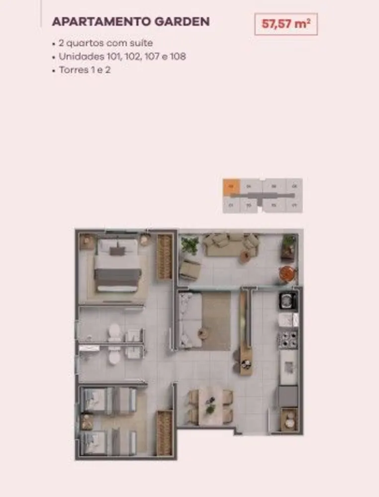 Apartamento, 2 quartos, 57 m² - Foto 4