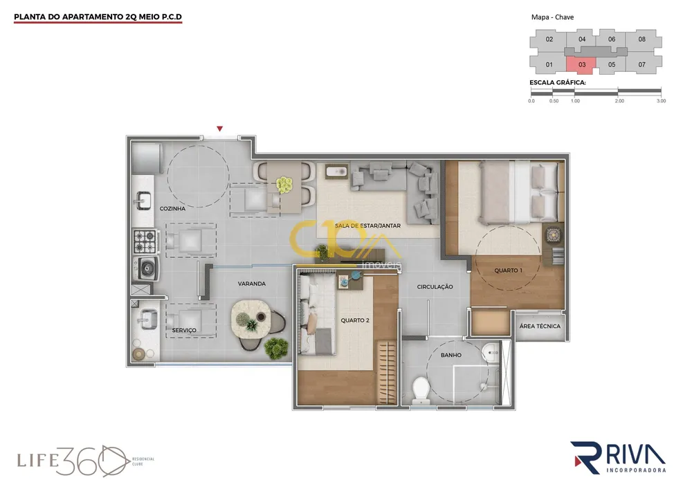 Apartamento, 2 quartos, 56 m² - Foto 10