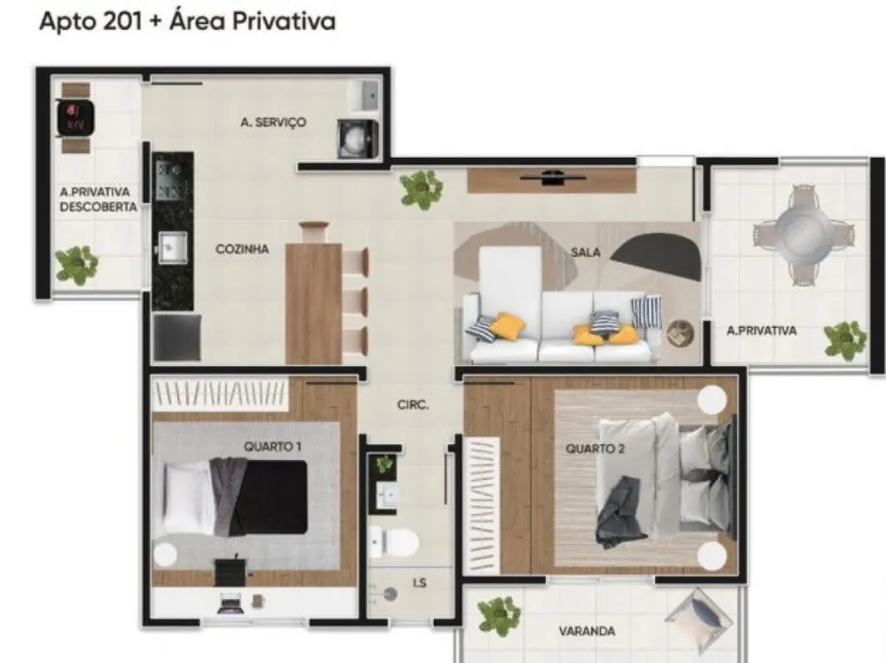 Apartamento, 2 quartos, 55 m² - Foto 6