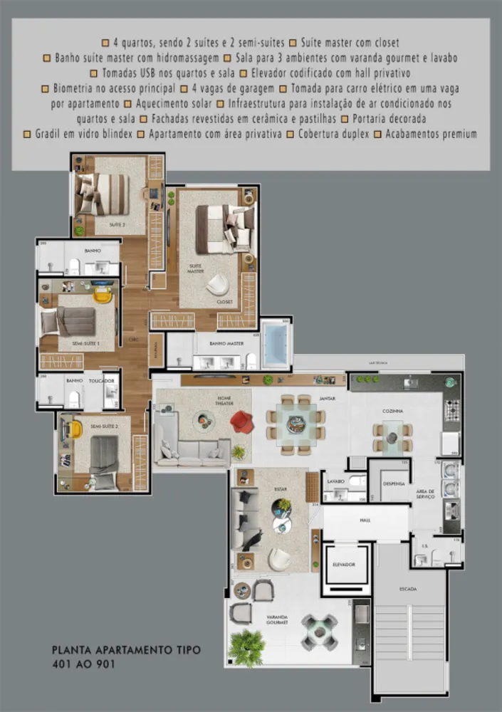 Apartamento, 4 quartos, 157 m² - Foto 6