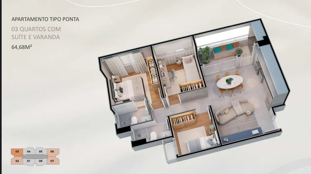Apartamento, 3 quartos, 65 m² - Foto 18