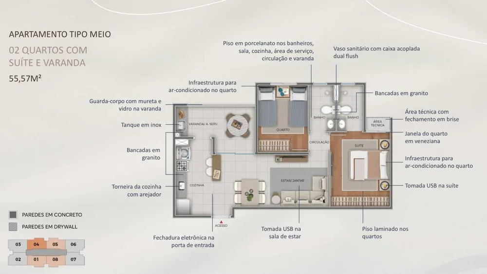 Apartamento, 3 quartos, 65 m² - Foto 12
