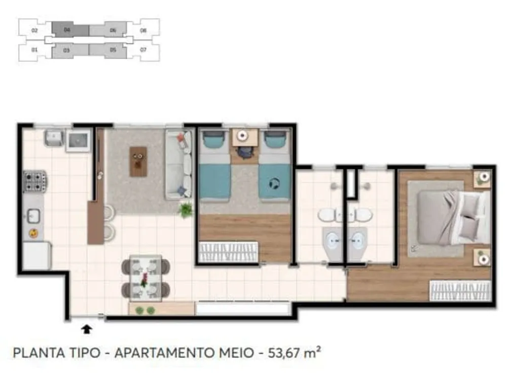 Apartamento, 3 quartos, 64 m² - Foto 10