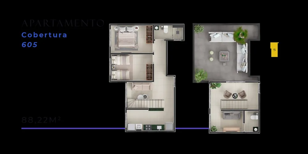 Cobertura, 2 quartos, 88 m² - Foto 8