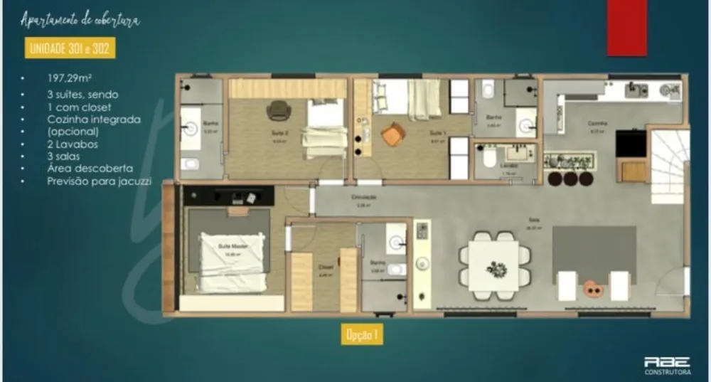 Cobertura, 3 quartos, 197 m² - Foto 10