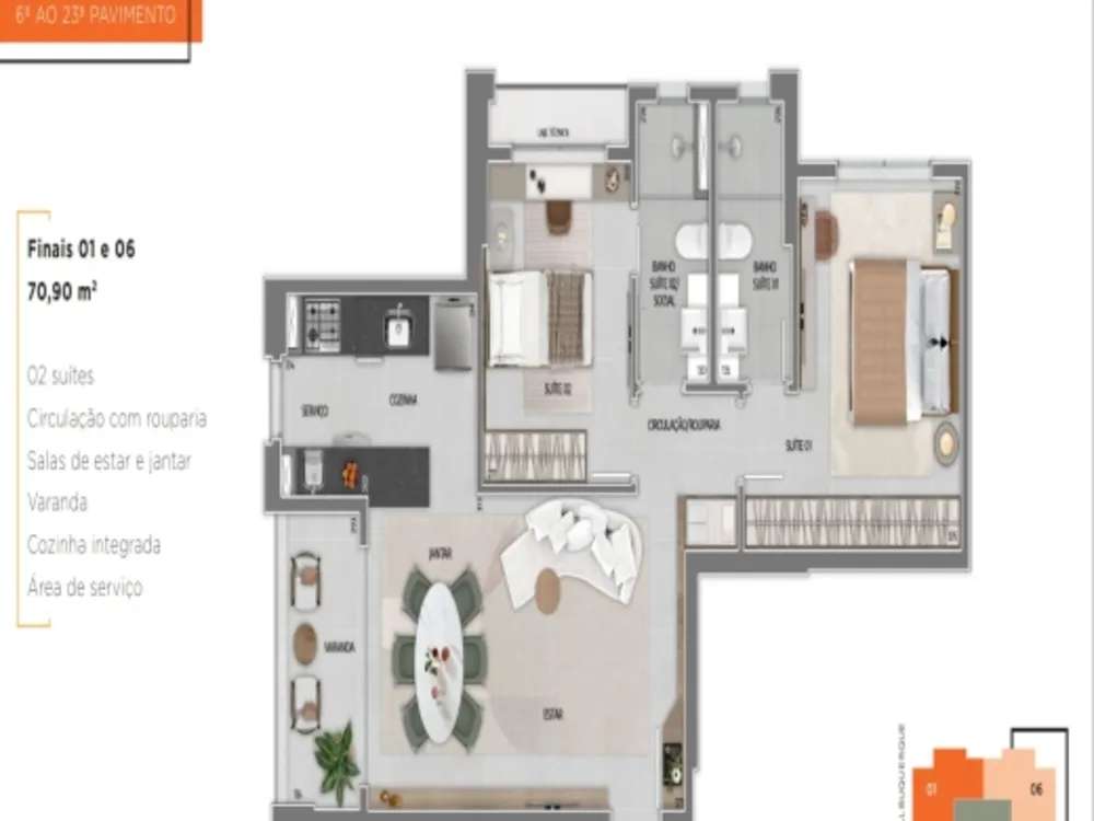 Apartamento, 2 quartos, 70 m² - Foto 16