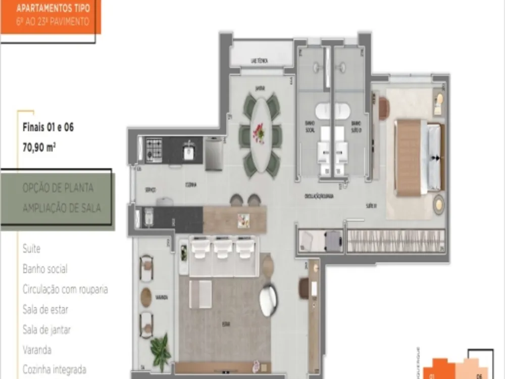 Apartamento, 2 quartos, 70 m² - Foto 23