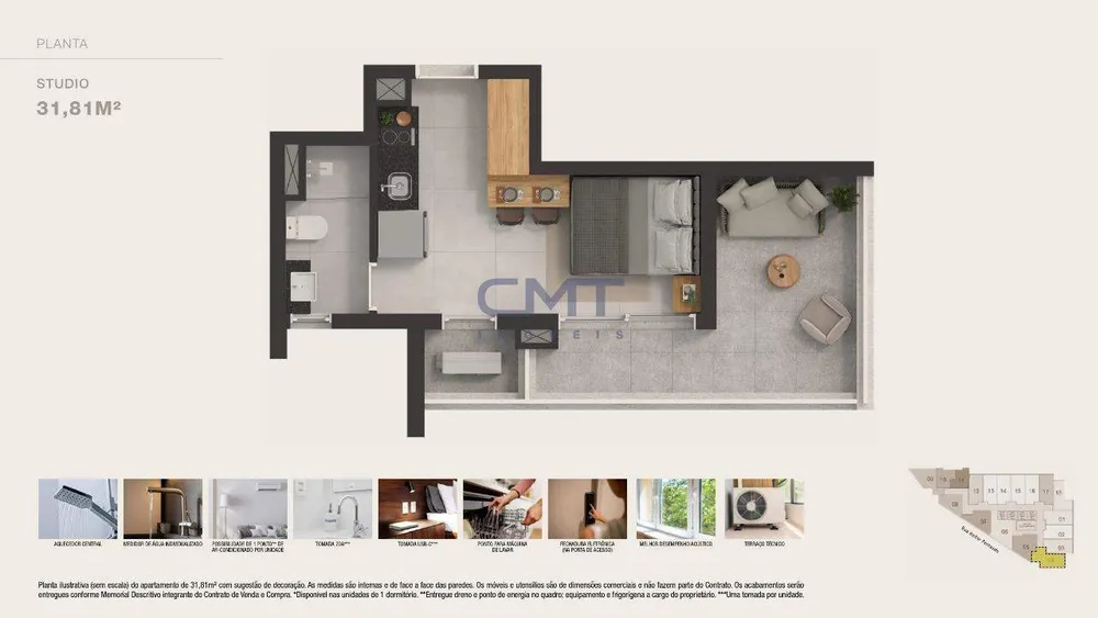Apartamento, 1 quarto, 37 m² - Foto 18