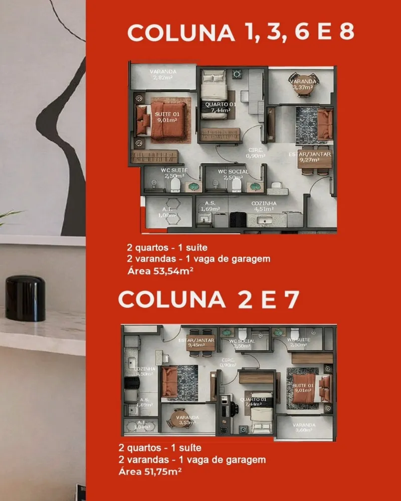 Apartamento, 2 quartos, 49 m² - Foto 7