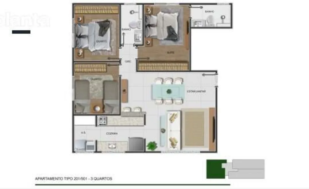 Apartamento, 2 quartos, 78 m² - Foto 9