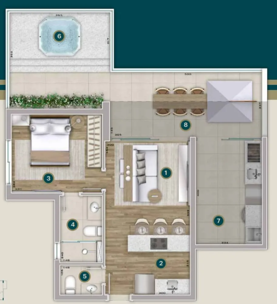 Apartamento, 1 quarto, 66 m² - Foto 1
