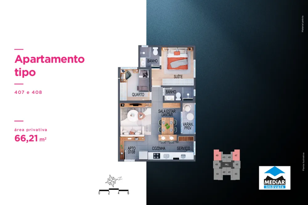 Apartamento, 2 quartos, 66 m² - Foto 8