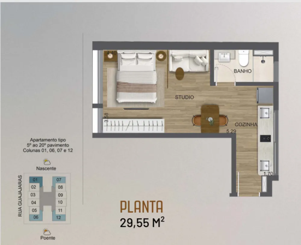 Apartamento, 1 quarto, 30 m² - Foto 3