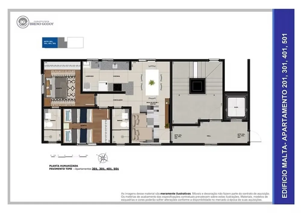 Apartamento, 2 quartos, 54 m² - Foto 3
