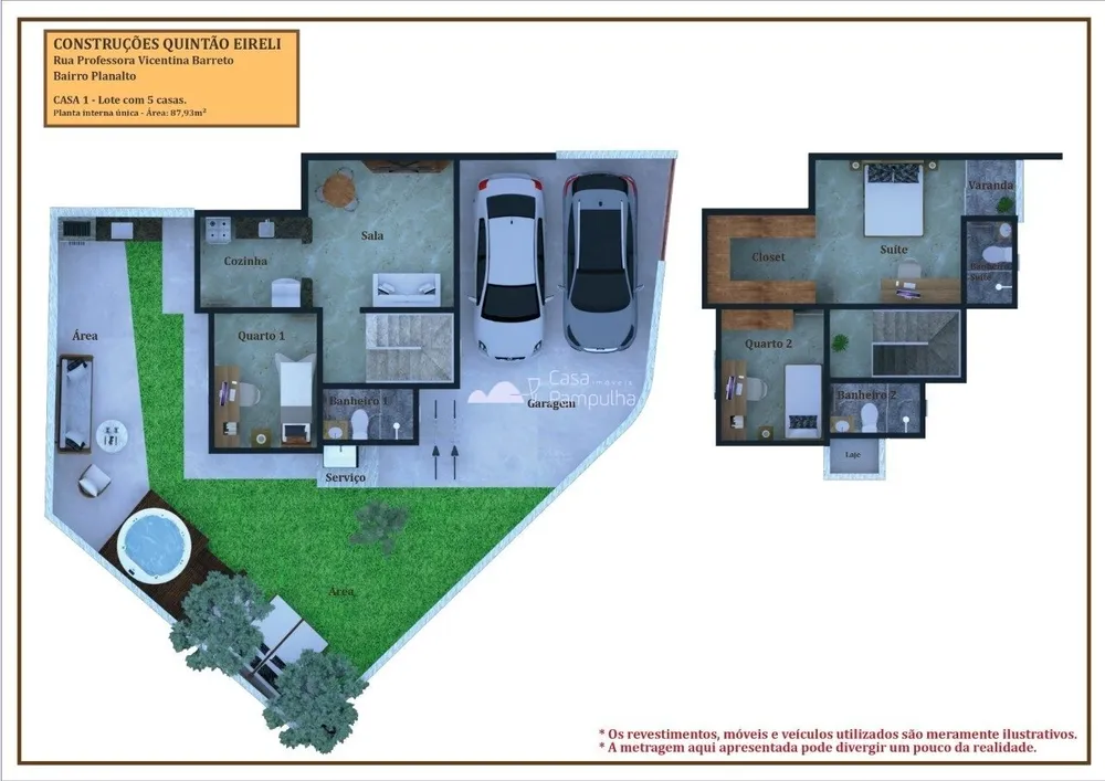 Casa, 2 quartos, 90 m² - Foto 8