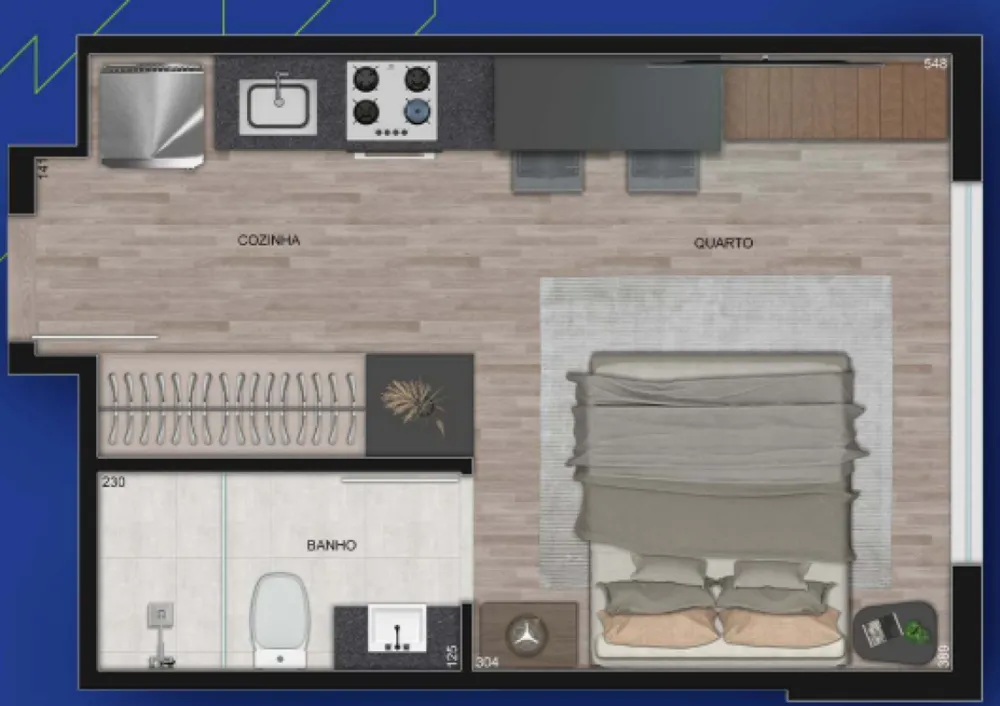 Apartamento, 1 quarto, 28 m² - Foto 1
