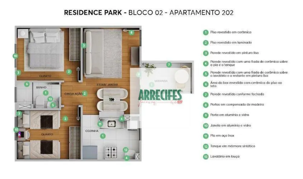 Apartamento, 2 quartos, 44 m² - Foto 6