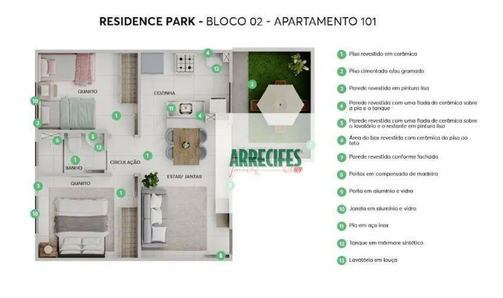 Apartamento, 2 quartos, 44 m² - Foto 12