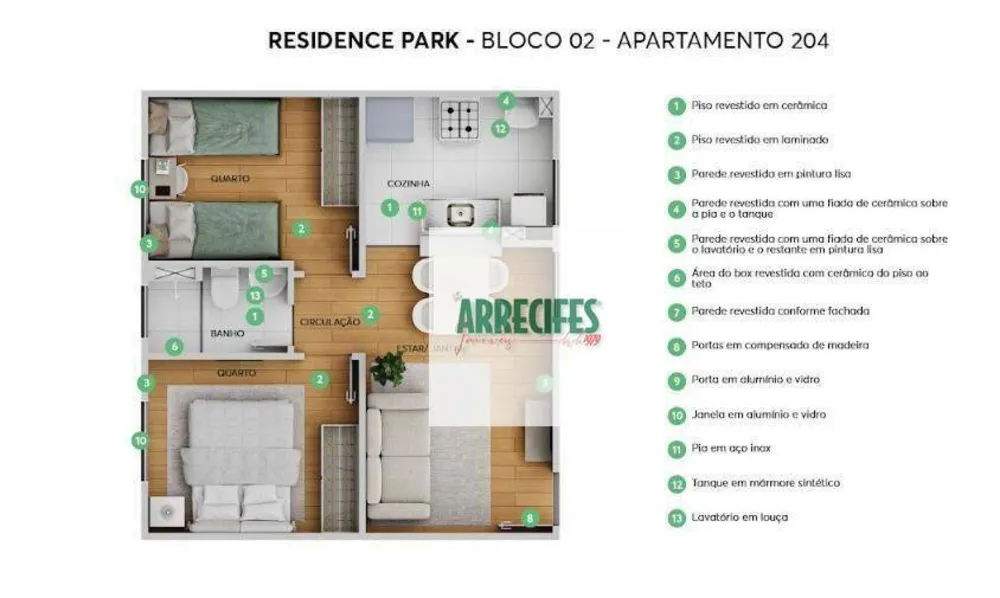 Apartamento, 2 quartos, 44 m² - Foto 16