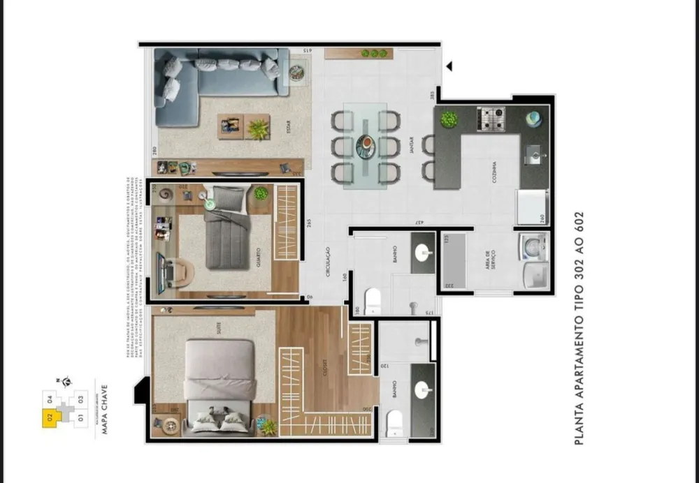 Apartamento, 2 quartos, 67 m² - Foto 2