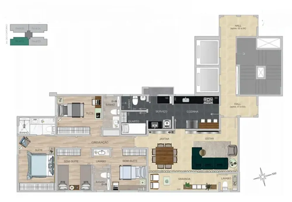 Apartamento, 4 quartos, 131 m² - Foto 11