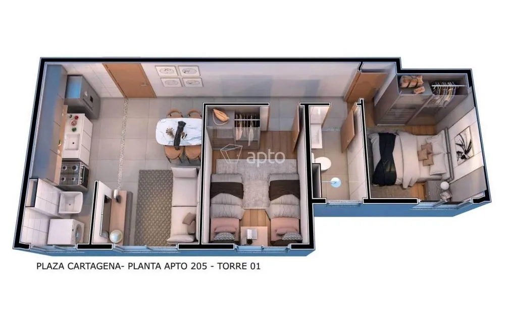 Apartamento, 2 quartos, 53 m² - Foto 6