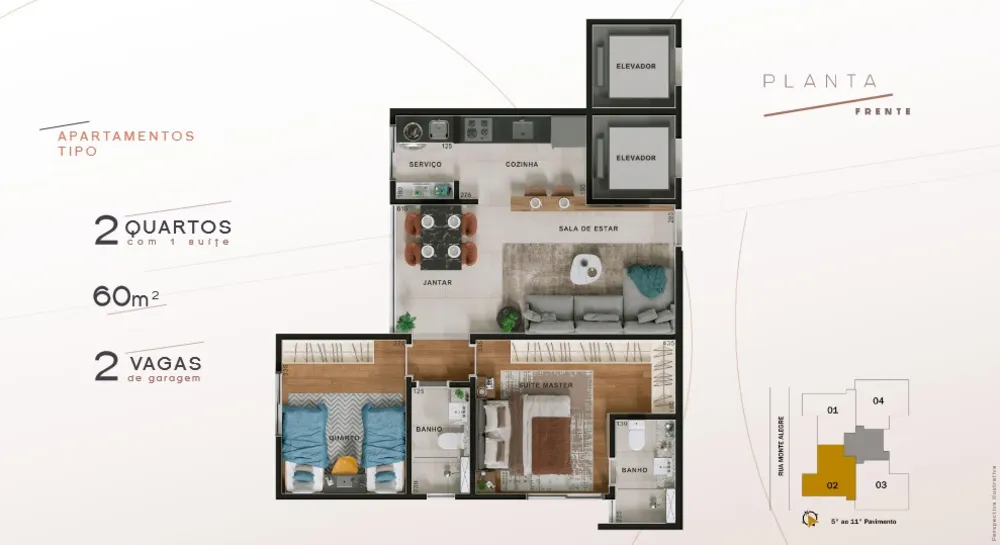 Apartamento, 2 quartos, 60 m² - Foto 12
