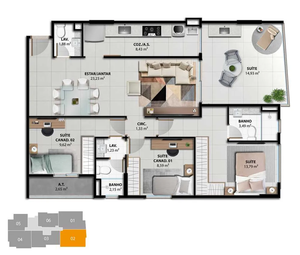 Apartamento, 3 quartos, 92 m² - Foto 7
