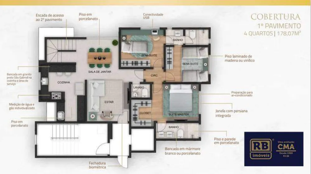 Cobertura, 4 quartos, 17807 m² - Foto 12