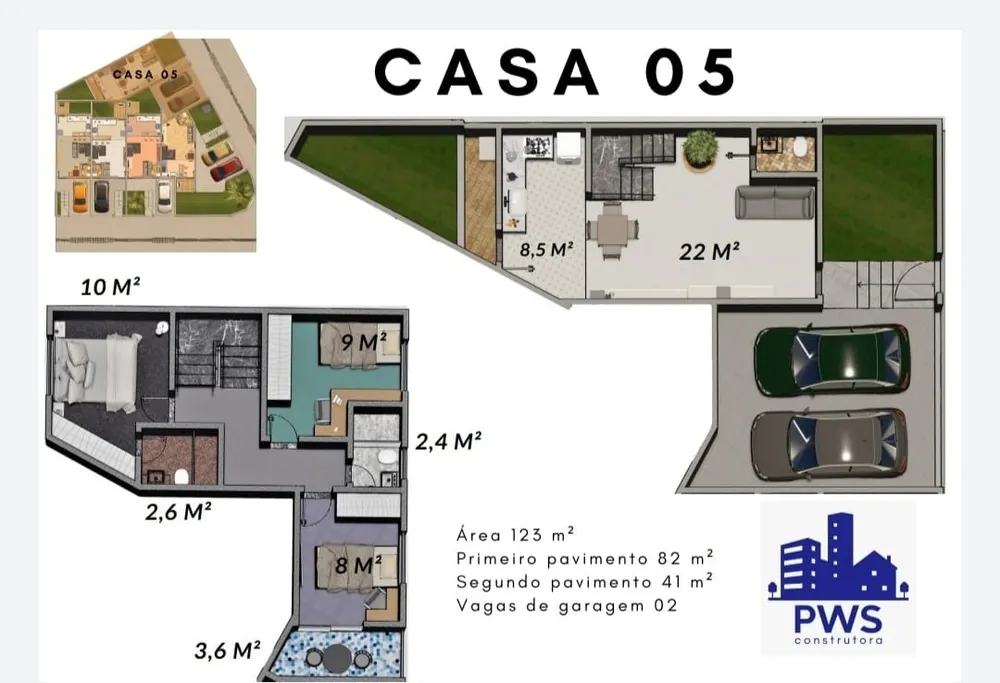 Casa, 3 quartos, 123 m² - Foto 2