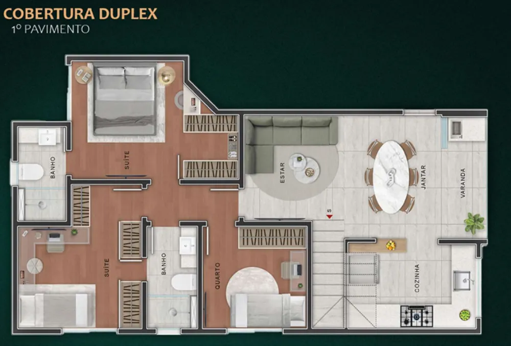 Cobertura, 3 quartos, 92 m² - Foto 3