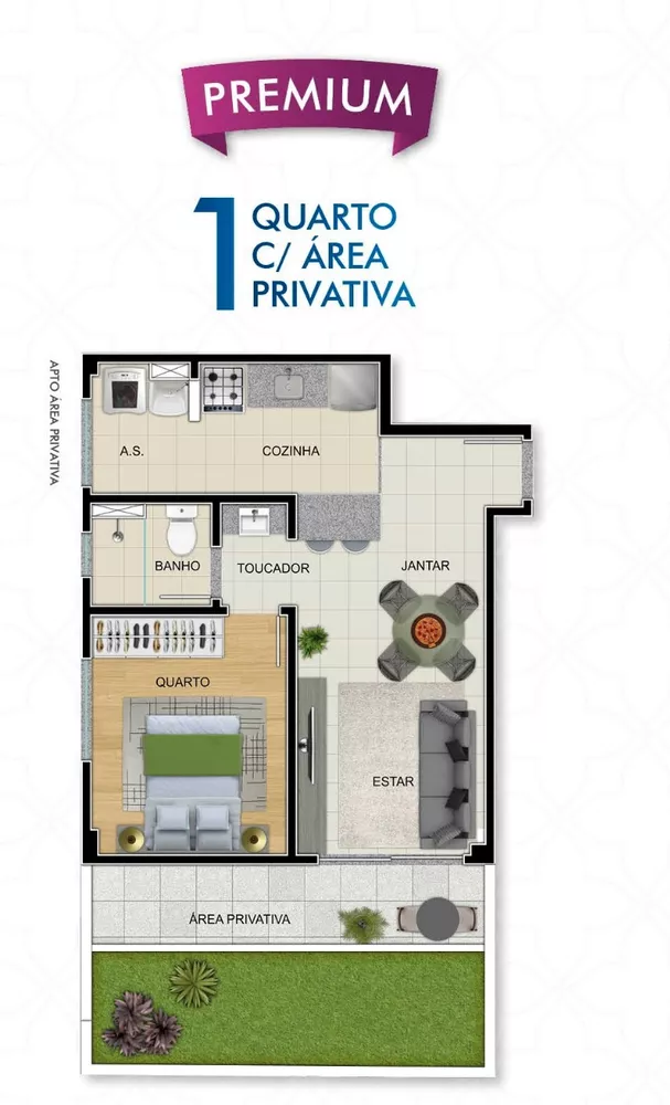 Apartamento à venda com 1 quarto, 39m² - Foto 4