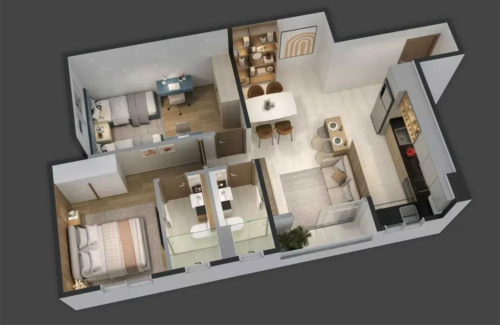 Apartamento, 2 quartos, 54 m² - Foto 1