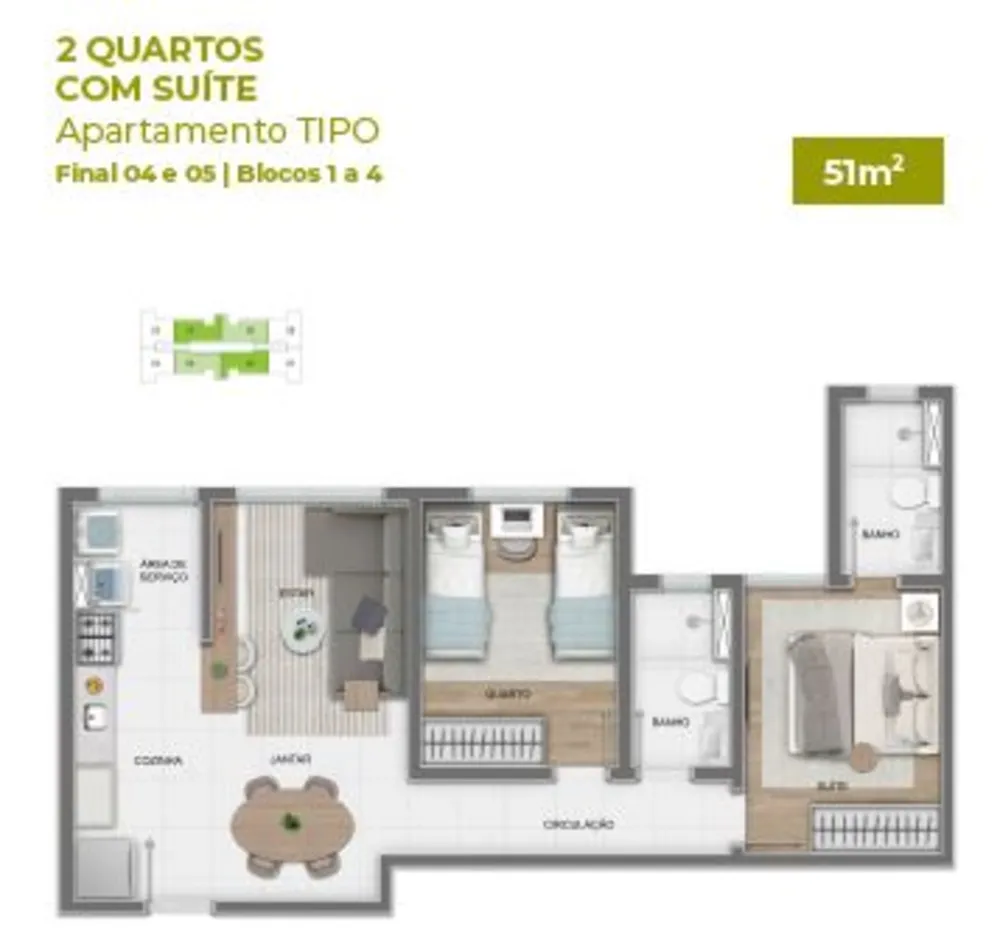 Apartamento, 2 quartos, 49 m² - Foto 12