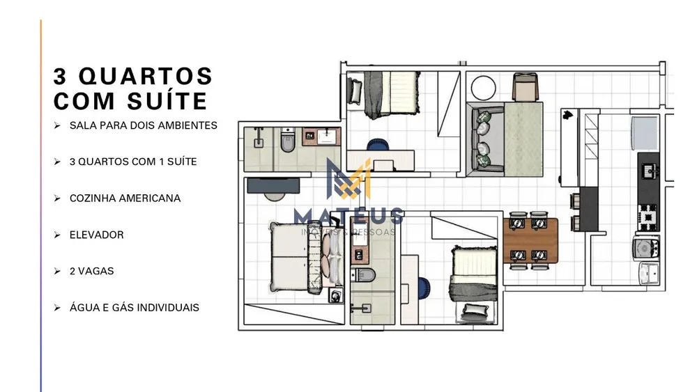 Cobertura, 3 quartos, 152 m² - Foto 3