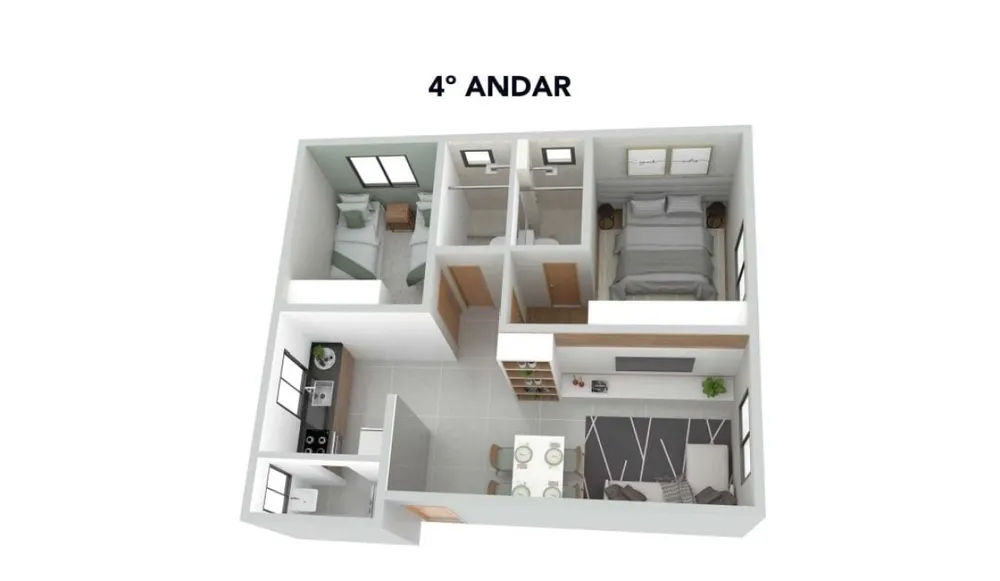 Apartamento, 2 quartos, 55 m² - Foto 4