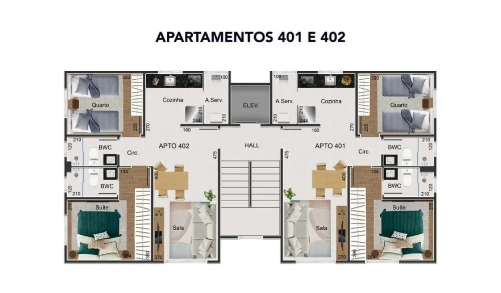 Apartamento, 2 quartos, 55 m² - Foto 3