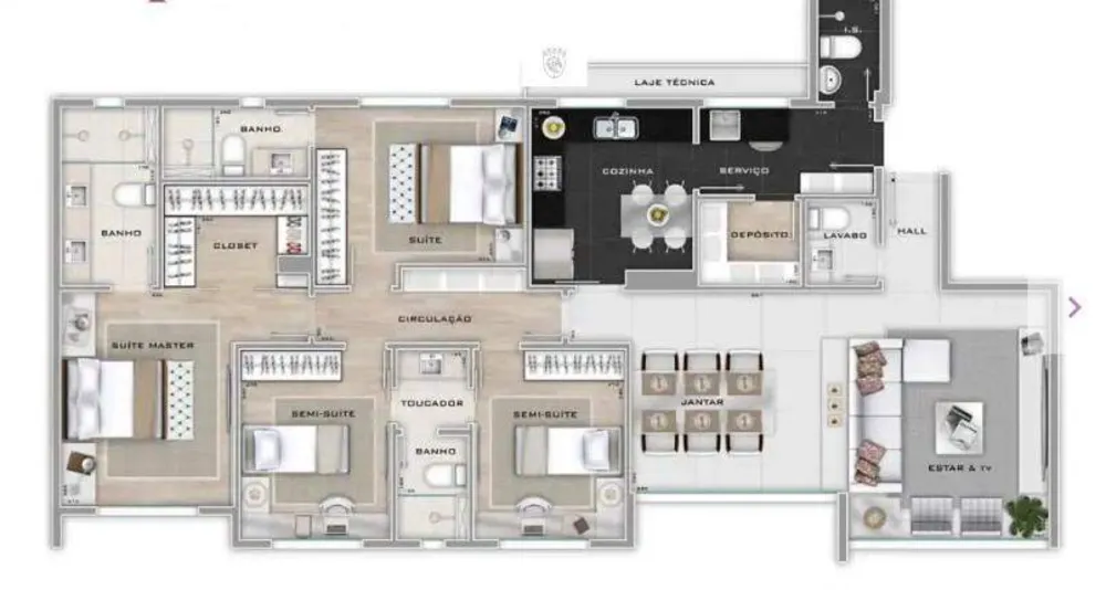 Apartamento, 4 quartos, 140 m² - Foto 8