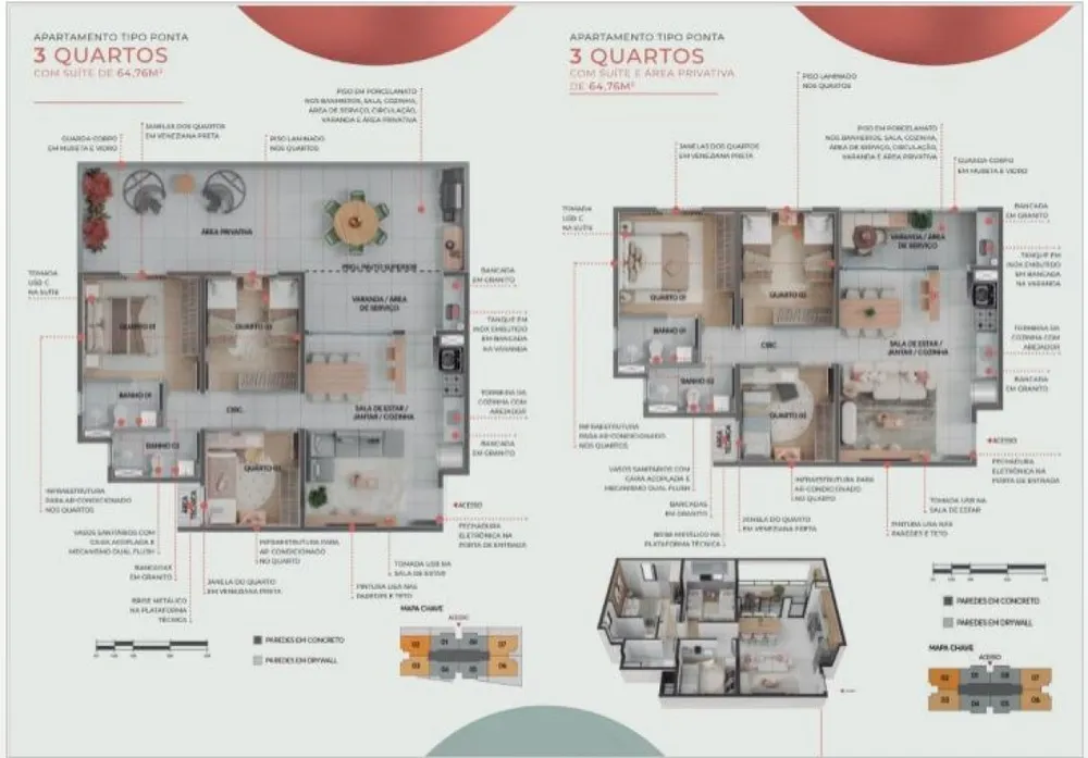 Apartamento, 3 quartos, 73 m² - Foto 2