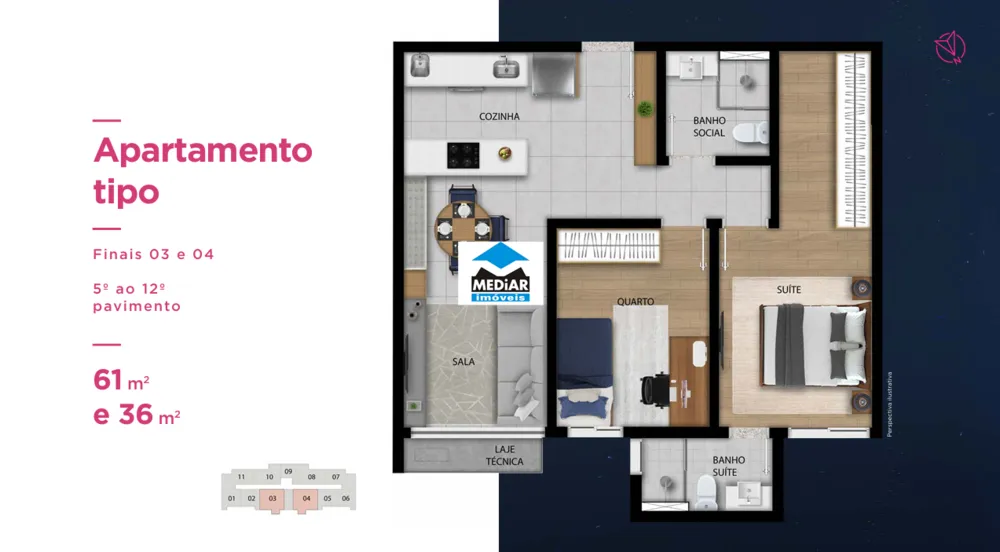 Apartamento, 2 quartos, 54 m² - Foto 19