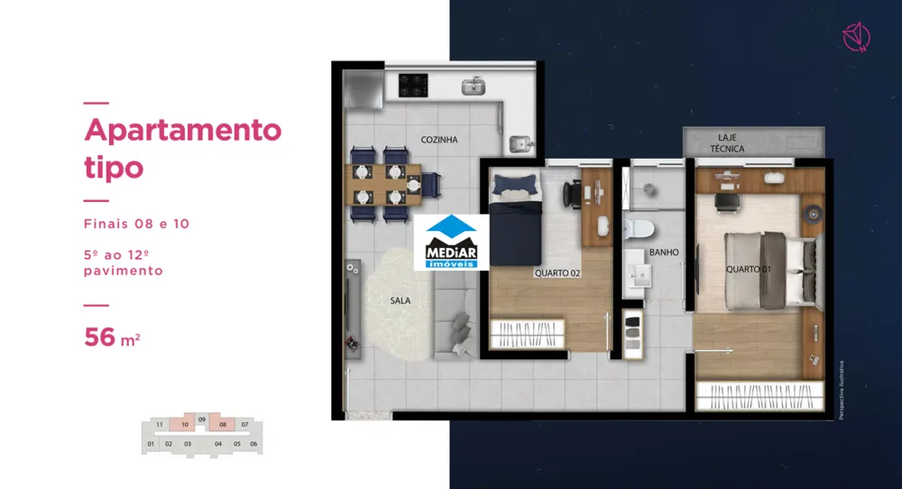 Apartamento, 2 quartos, 54 m² - Foto 21