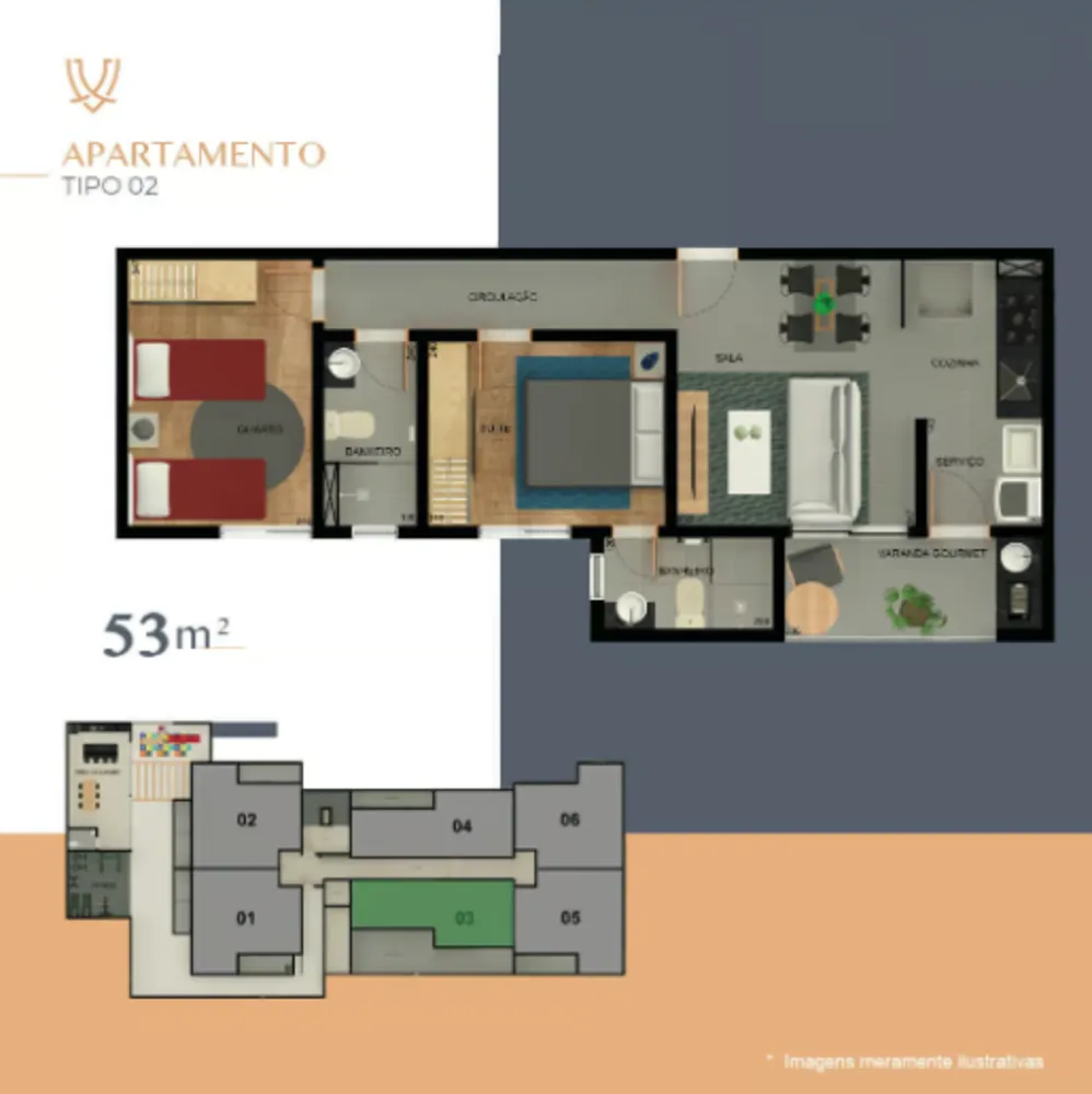 Apartamento, 2 quartos, 53 m² - Foto 9
